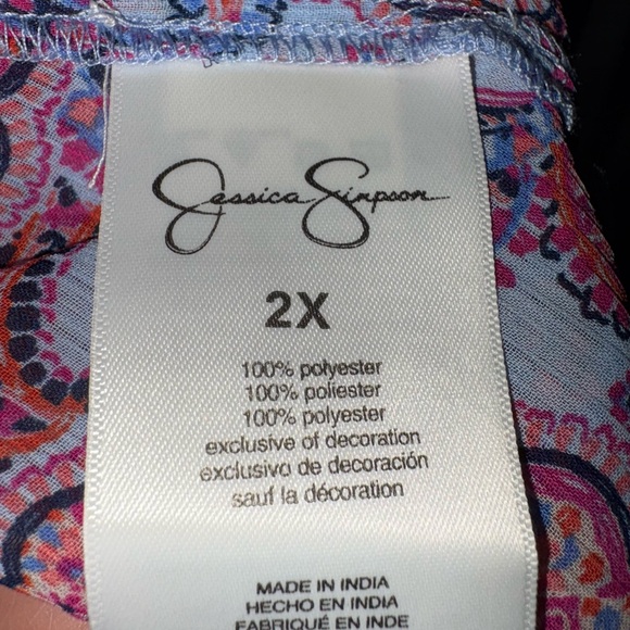 NWT - Jessica Simpson Plus Size Ultramarine Paisley Kimono Duster - Picture 6 of 9